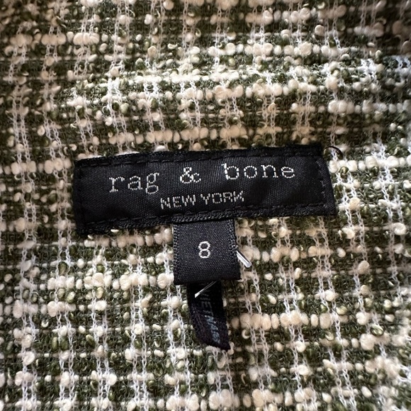 Rag and Bone Slade Boucle Tweed Blazer in Light Green - Picture 2 of 9